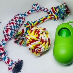 4Pcs Rope Kit Chew Toy Set Interactive Play for Dog NEW!!!